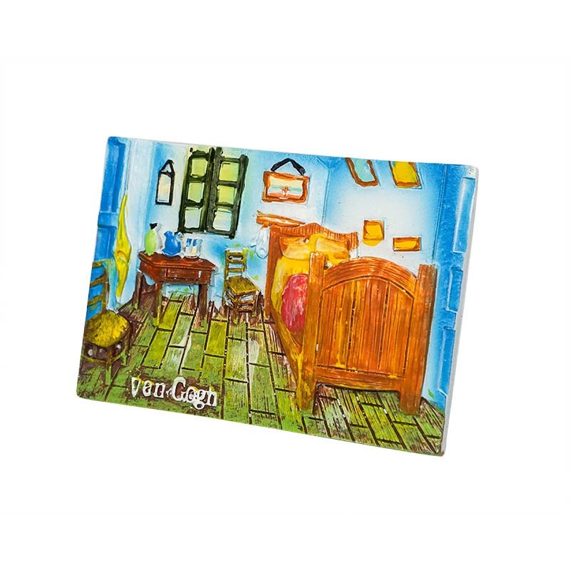 Netherlands Vincent Van Gogh Bedroom In Arles 3d Resin Fridge Magnet